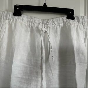 Luxury charter club Linen Pants White